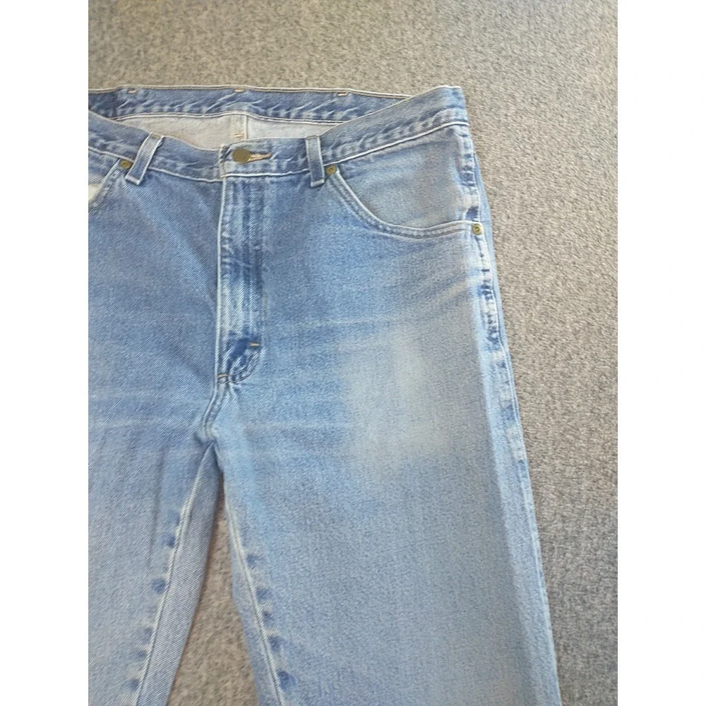 Wrangler Authentics Mens Light Wash Straight Leg Denim Jeans 34x33 96501DS Blue